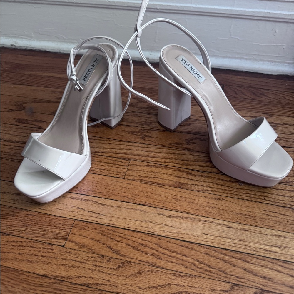 Steve Madden Ivory Platform Heels
